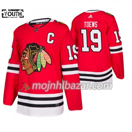 Dresovi Chicago Blackhawks Jonathan Toews 19 Adidas 2019-2020 Crvena Authentic - Dječji